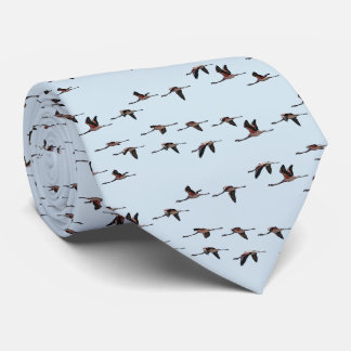 Flying Flamingos Tie Double Sided Print (Blue)