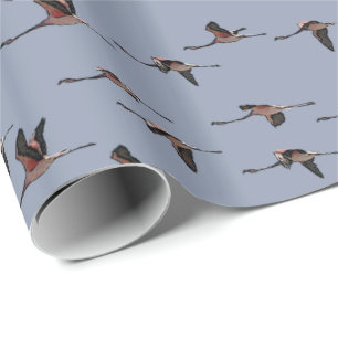 Flying Flamingos Wrapping Paper