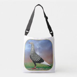 Flying Flight Pigeon and Clouds Crossbody Bag