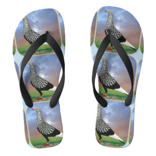 Flying Flight Pigeon and Clouds Flip Flops