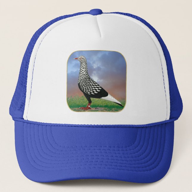 Flying Flight Pigeon and Clouds Trucker Hat (Front)