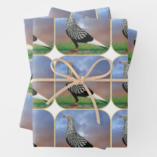 Flying Flight Pigeon and Clouds Wrapping Paper Sheet