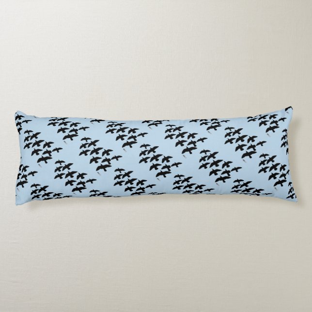 Flying Flight Pigeons Body Cushion (Back)