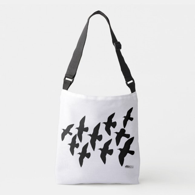 Flying Flight Pigeons Crossbody Bag (Front)
