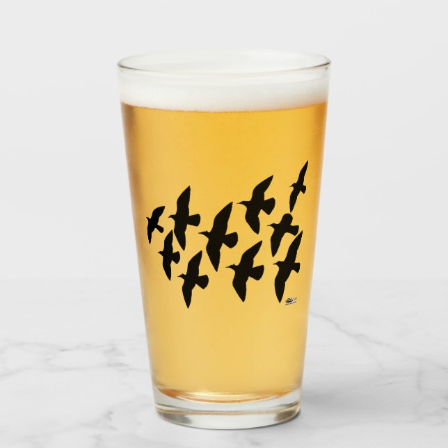 Flying Flight Pigeons Glass (Front Filled)