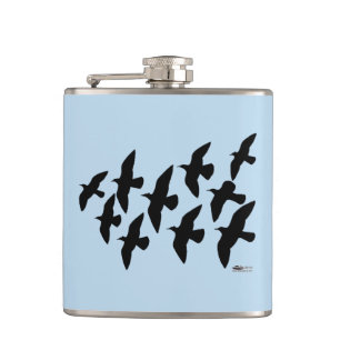Flying Flight Pigeons Hip Flask