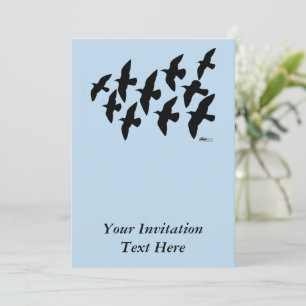 Flying Flight Pigeons Invitation