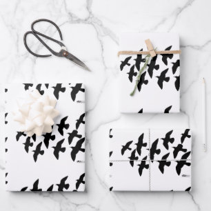 Flying Flight Pigeons Wrapping Paper Sheet