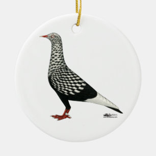 Flying Flight Teager Pigeon Ceramic Tree Decoration