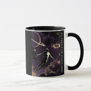 Flying For Photons w title left hand combo mug
