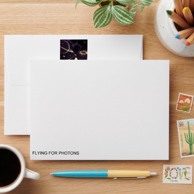 Flying For Photons white standard envelopes (Desk)