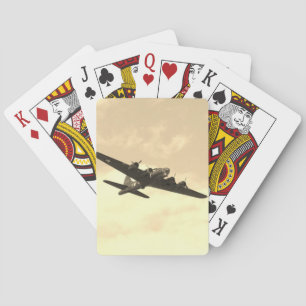 Flying Fortress In Flight Playing Cards