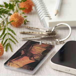Flying Fox Bat by Vincent van Gogh Key Ring