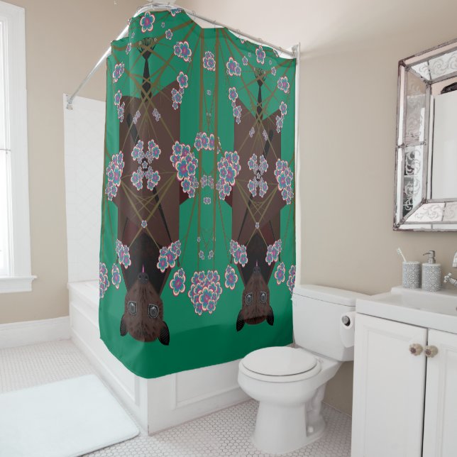 Flying Fox Jade Shower Curtain (In Situ)