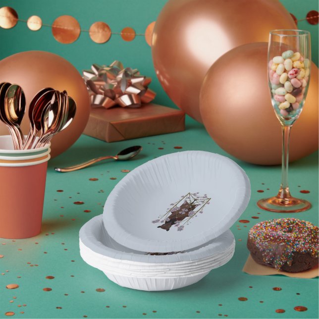 Flying Fox Sky Blue Paper Bowls Plate (Multi)