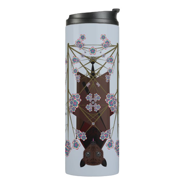 Flying Fox Sky Blue Thermal Travel Tumbler (Rotated Left)