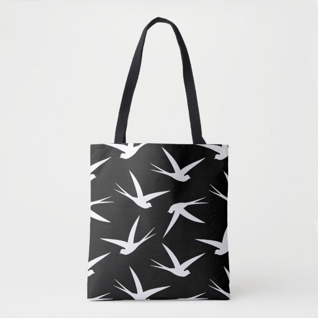 Flying Free Elegant Bird Pattern Tote Bag (Front)