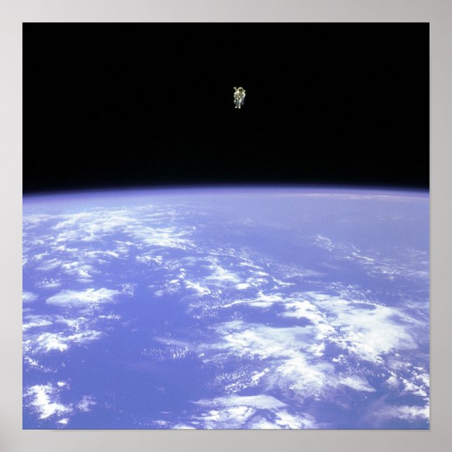 Flying Free in Space Poster (Front)