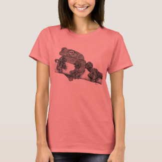 Flying Frog Ladies' Ringer T T-Shirt