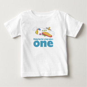 Flying Fun for a Boy Who's 1 Baby T-Shirt