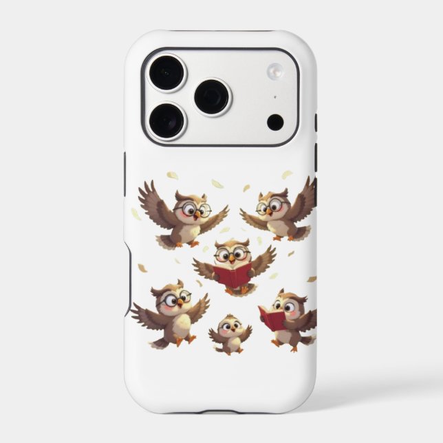 "Flying Funny Owls – Disney Cartoon Style" (Back)