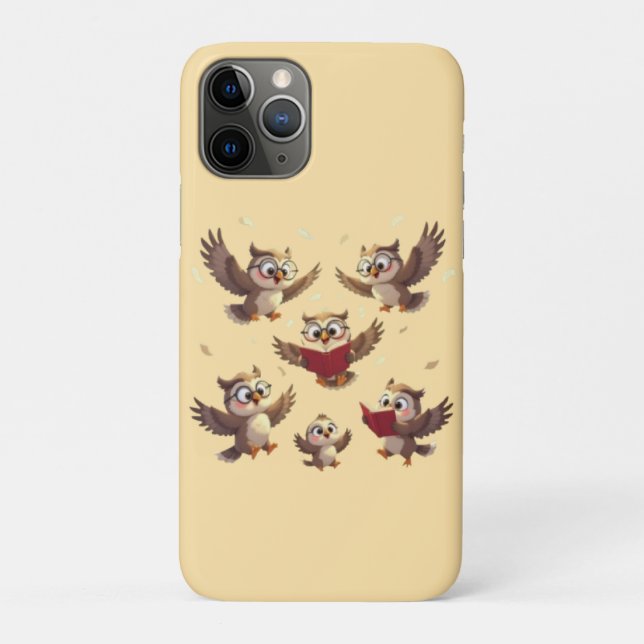 "Flying Funny Owls – Disney Cartoon Style" Case-Mate iPhone Case (Back)