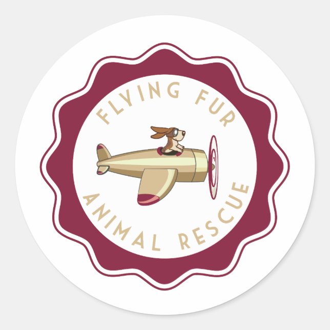 Flying Fur - Dog Pilot Sticker (Front)