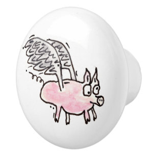 "Flying Future Bacon" Ceramic Knob #2