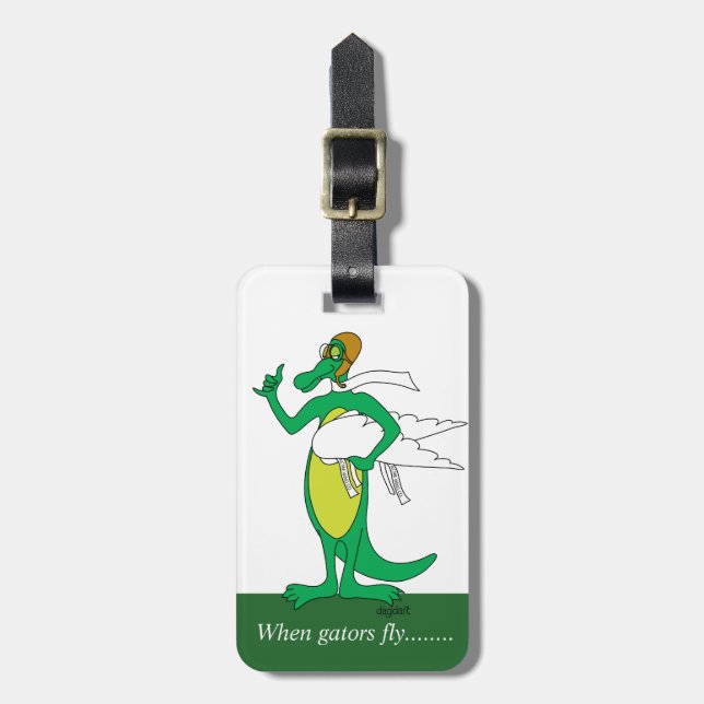 Flying Gator Luggage Tag (Front Vertical)