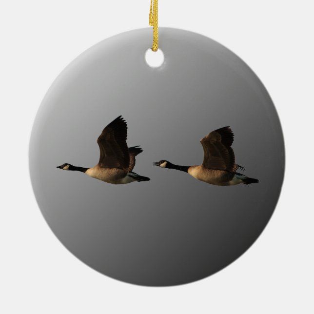 Flying Geese Ceramic Tree Decoration (Back)