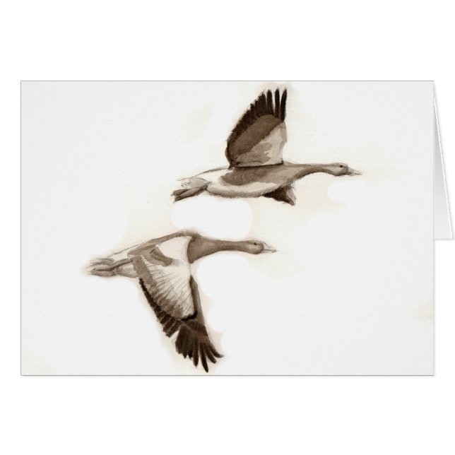 Flying geese drawing (Front Horizontal)
