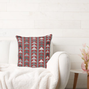Flying Geese Patchwork Throw Pillow