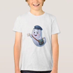 Flying Ghost Special Delivery Cute Halloween Tri-Blend Shirt