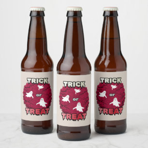 Flying ghosts beer bottle label