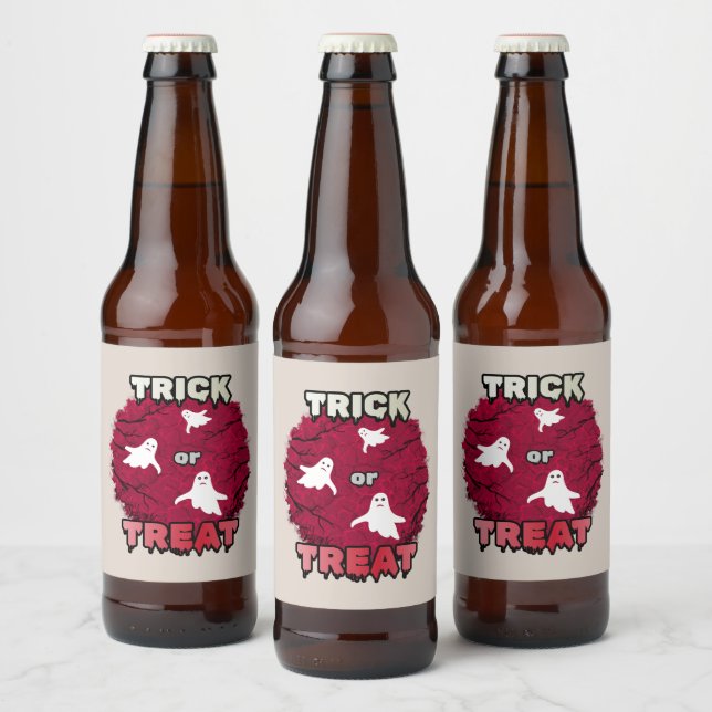Flying ghosts beer bottle label (Bottles)