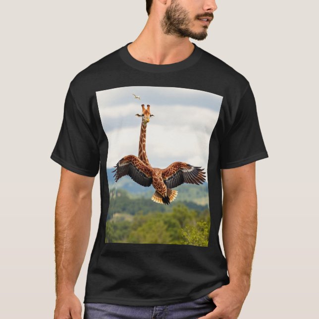 Flying Giraffe  T-Shirt (Front)