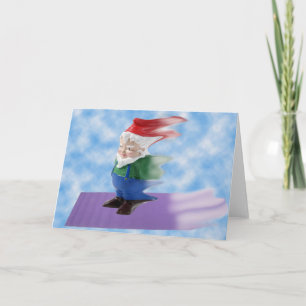 Flying Gnome Holiday Card