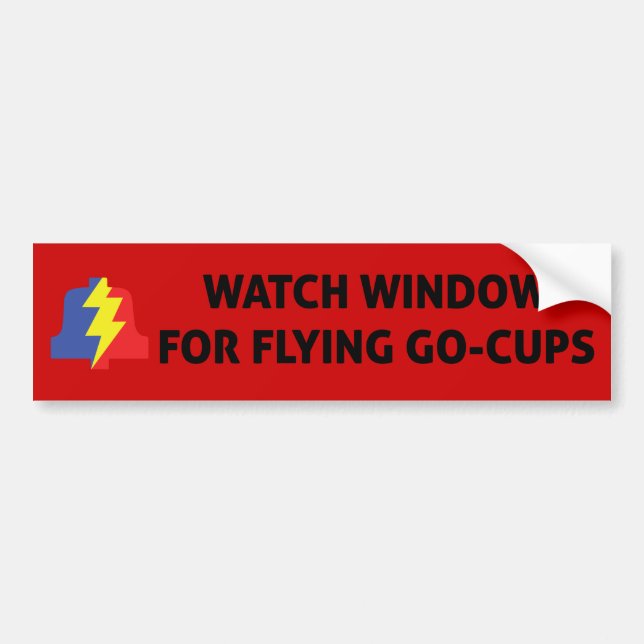 Flying Go Cups Bumper Sticker (Front)