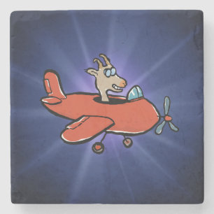 flying goat stone coaster