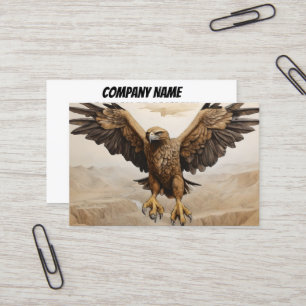 Flying golden eagle business card