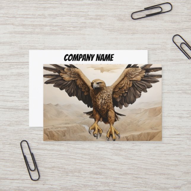 Flying golden eagle business card (Front/Back In Situ)