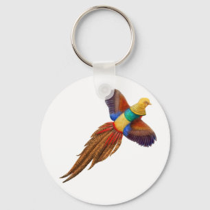 Flying Golden Pheasant Keychain