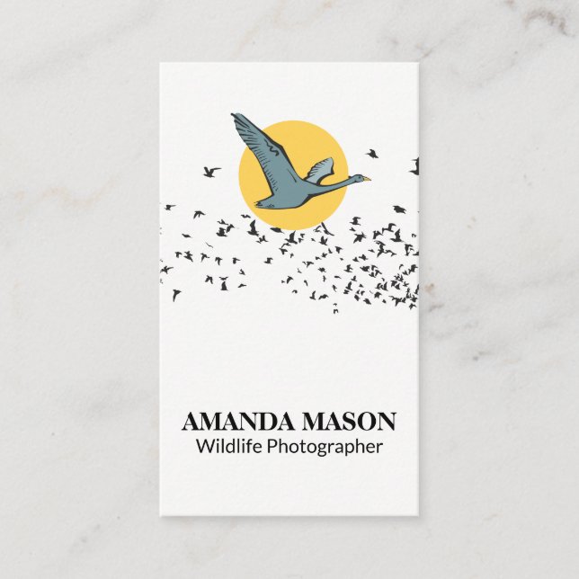 Flying Goose | Flock of Birds Business Card (Front)