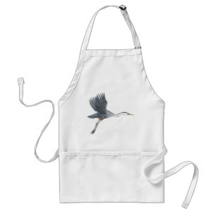 Flying Great Blue Heron Apron