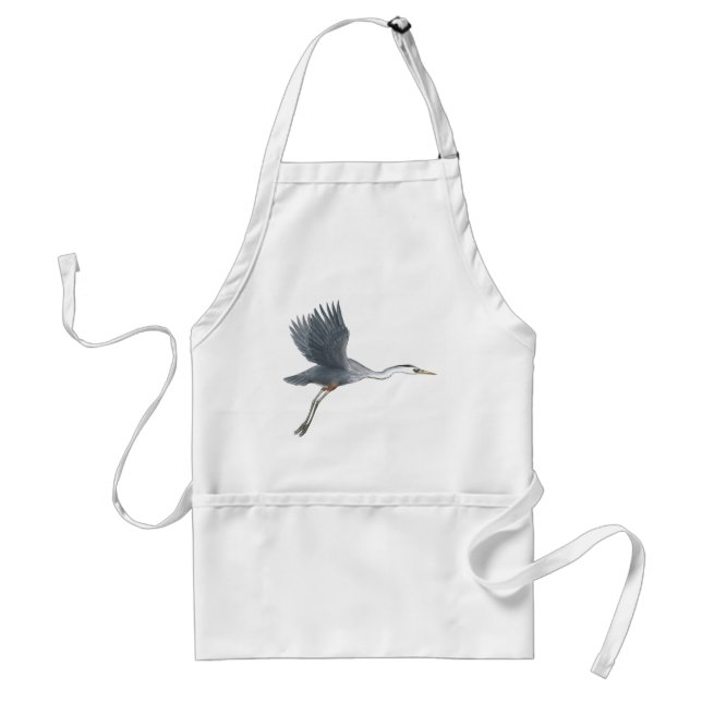 Flying Great Blue Heron Apron (Front)