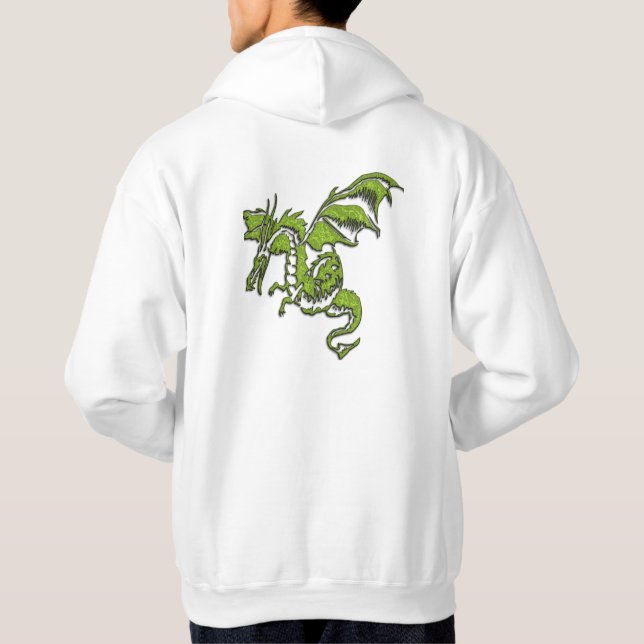 Flying Green Dragon Hoodie (Back)