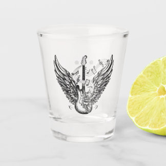 Flying Guitar Shot Glass
