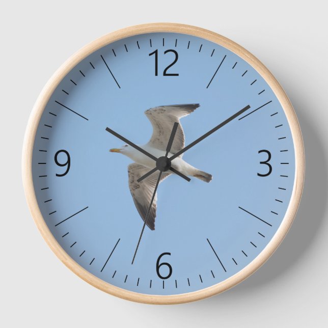 Flying gull clock (Front)