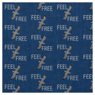 Flying gull fabric