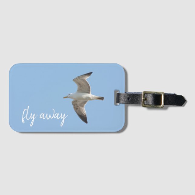 Flying gull luggage tag (Front Horizontal)